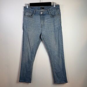 Frank And Oak Men’s Dylan Slim Fit Jeans Light Blue Stone Wash Size 33x30